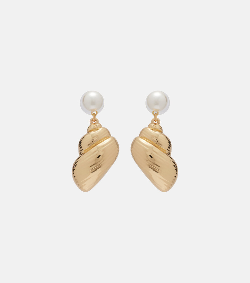Faux pearl-embellished drop earrings 1