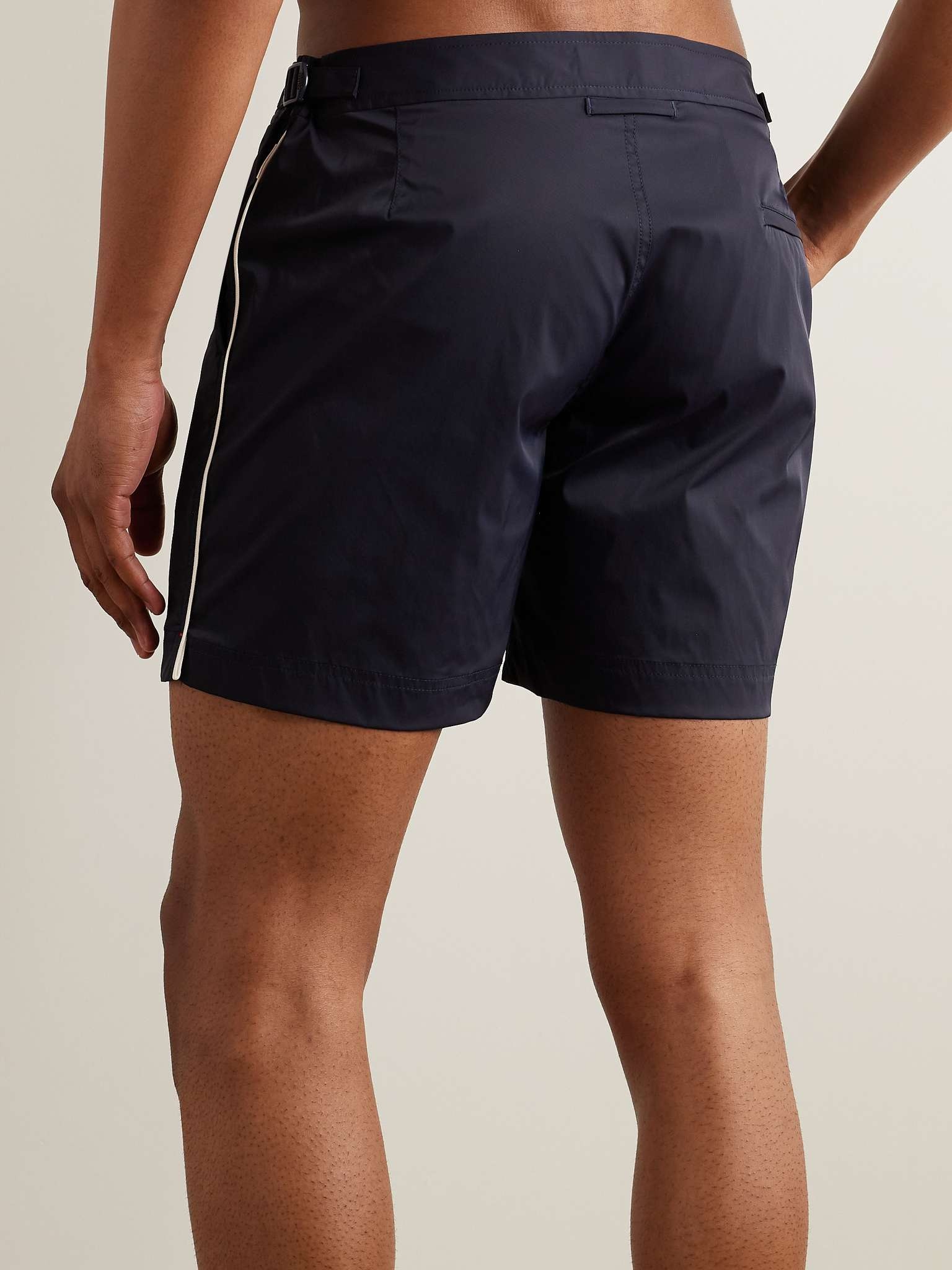 Bulldog Straight-Leg Mid-Length Striped Swim Shorts - 3
