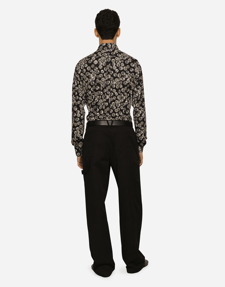 Coin print Martini-fit poplin shirt - 3