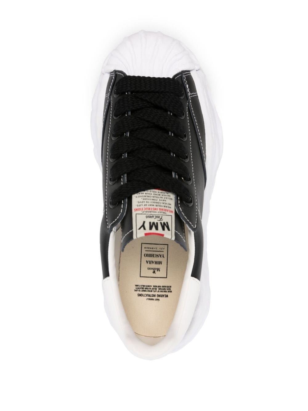 Peterson logo-patch leather sneakers - 4