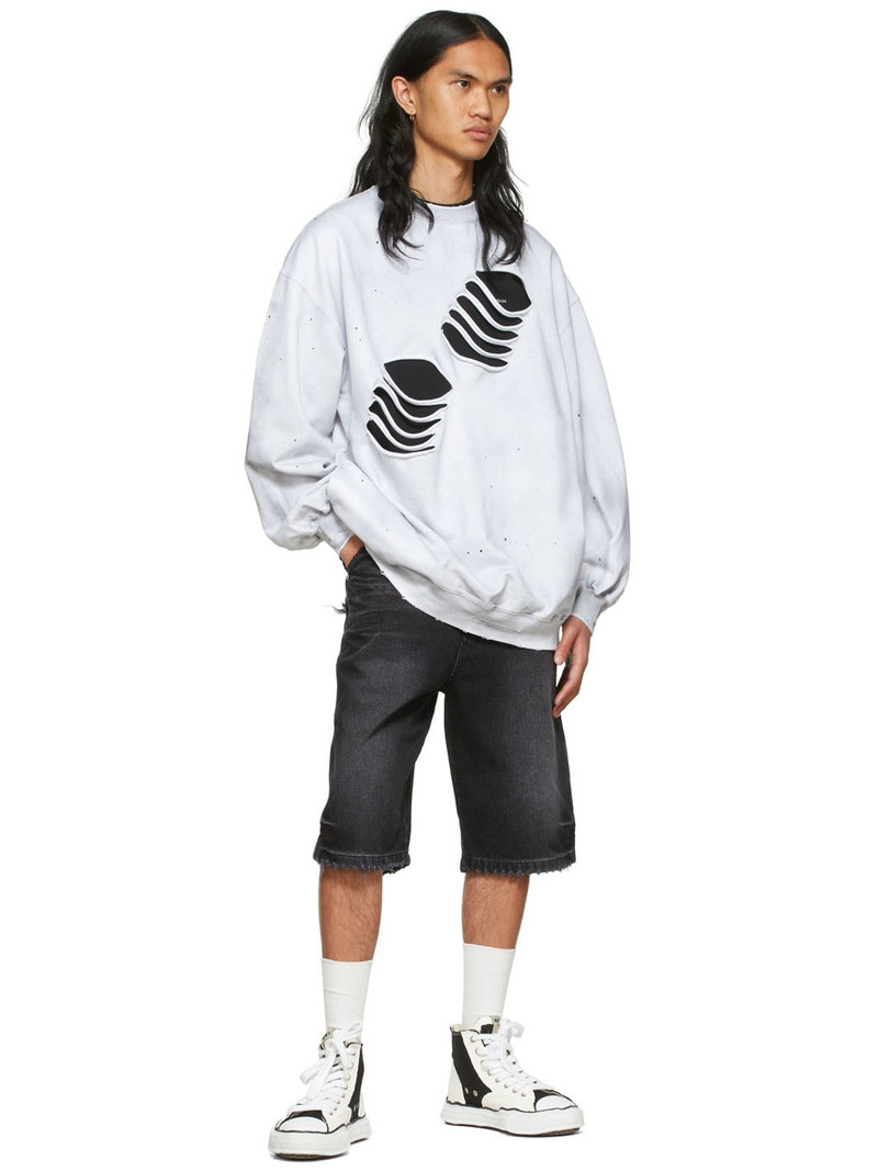 We11done Gray Cotton Sweatshirt outlook