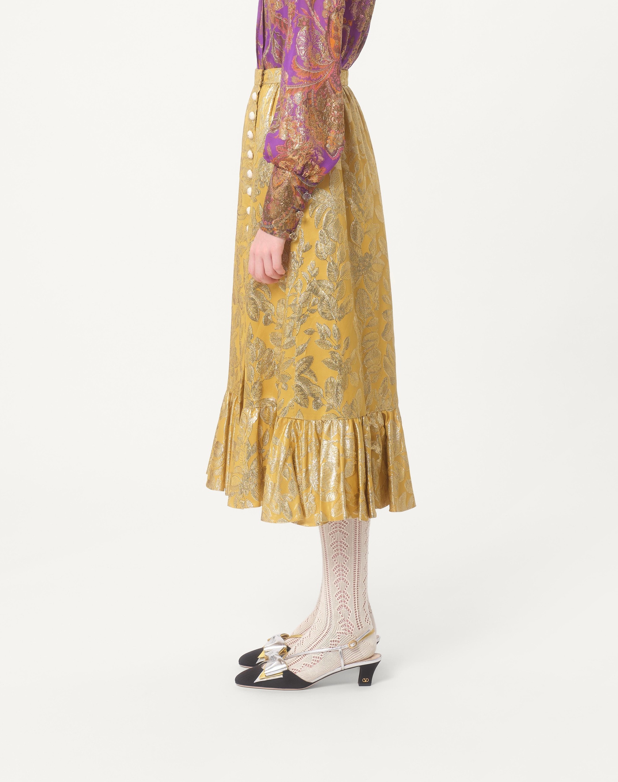 SKIRT IN APRES L'HIVER SILK LUREX FOGLIOLINE - 6
