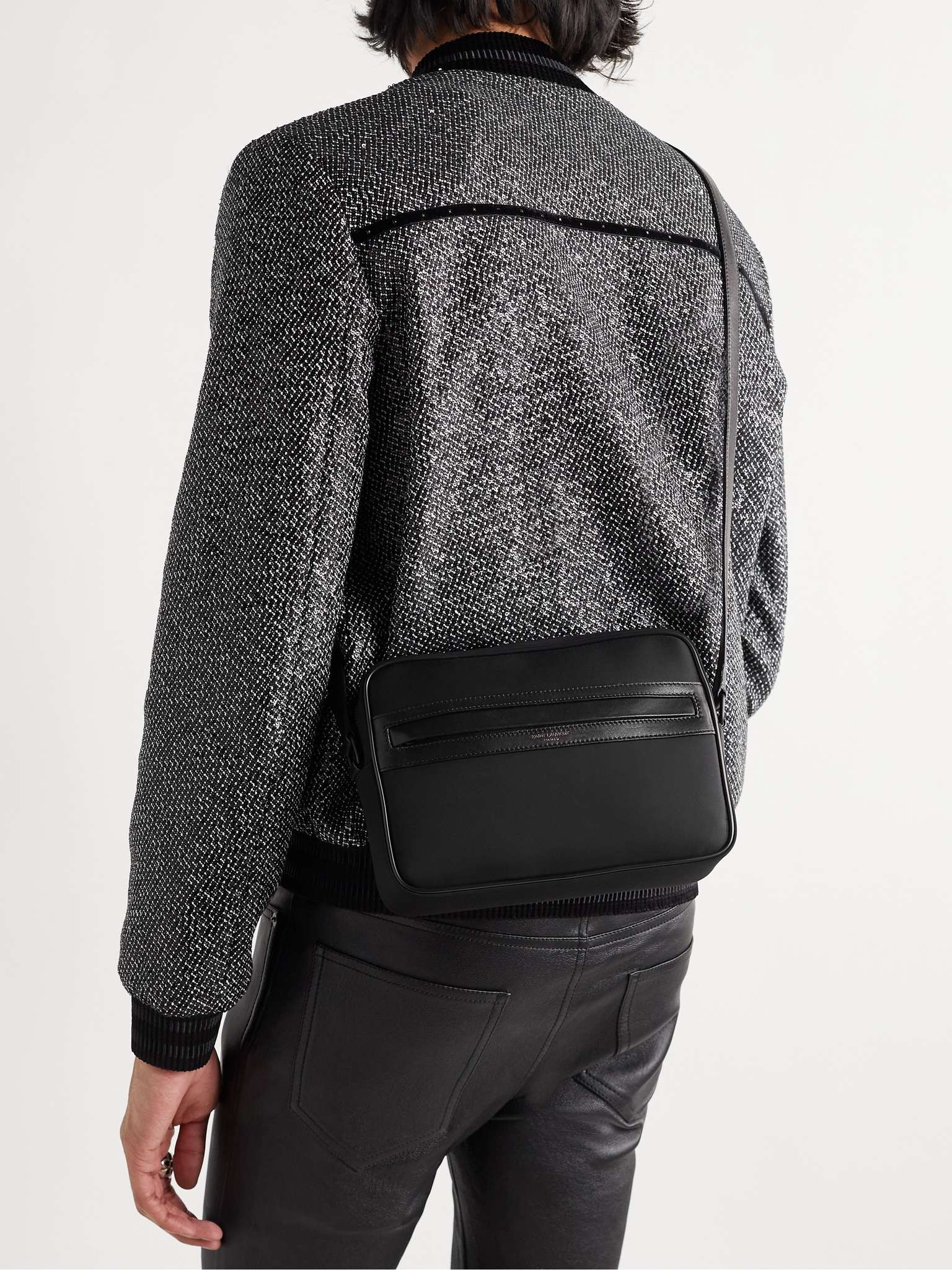 SAINT LAURENT Camp Leather-Trimmed ECONYL Messenger Bag