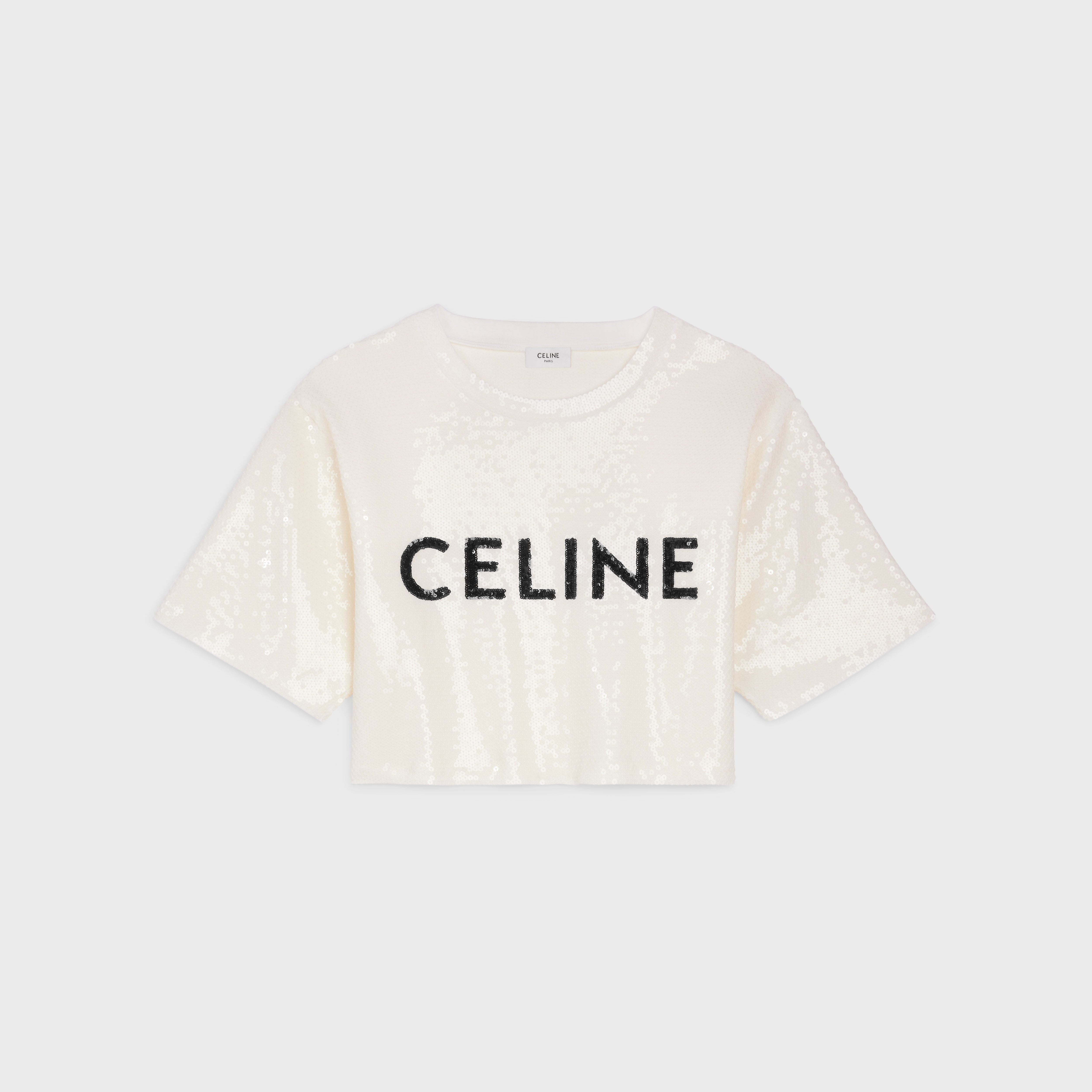 EMBROIDERED CELINE T-SHIRT IN COTTON JERSEY - 1