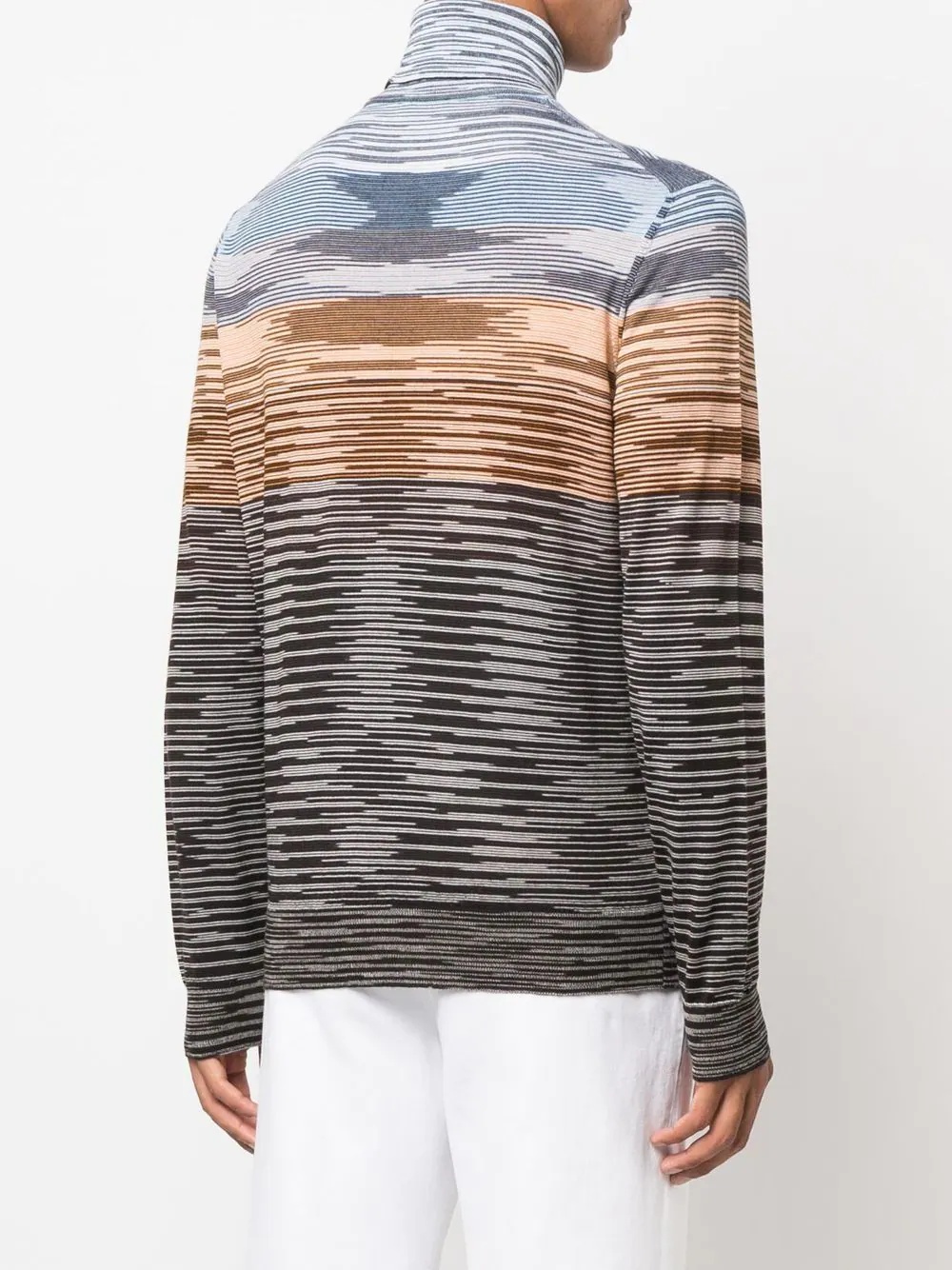 abstract-stripe wool jumper - 4