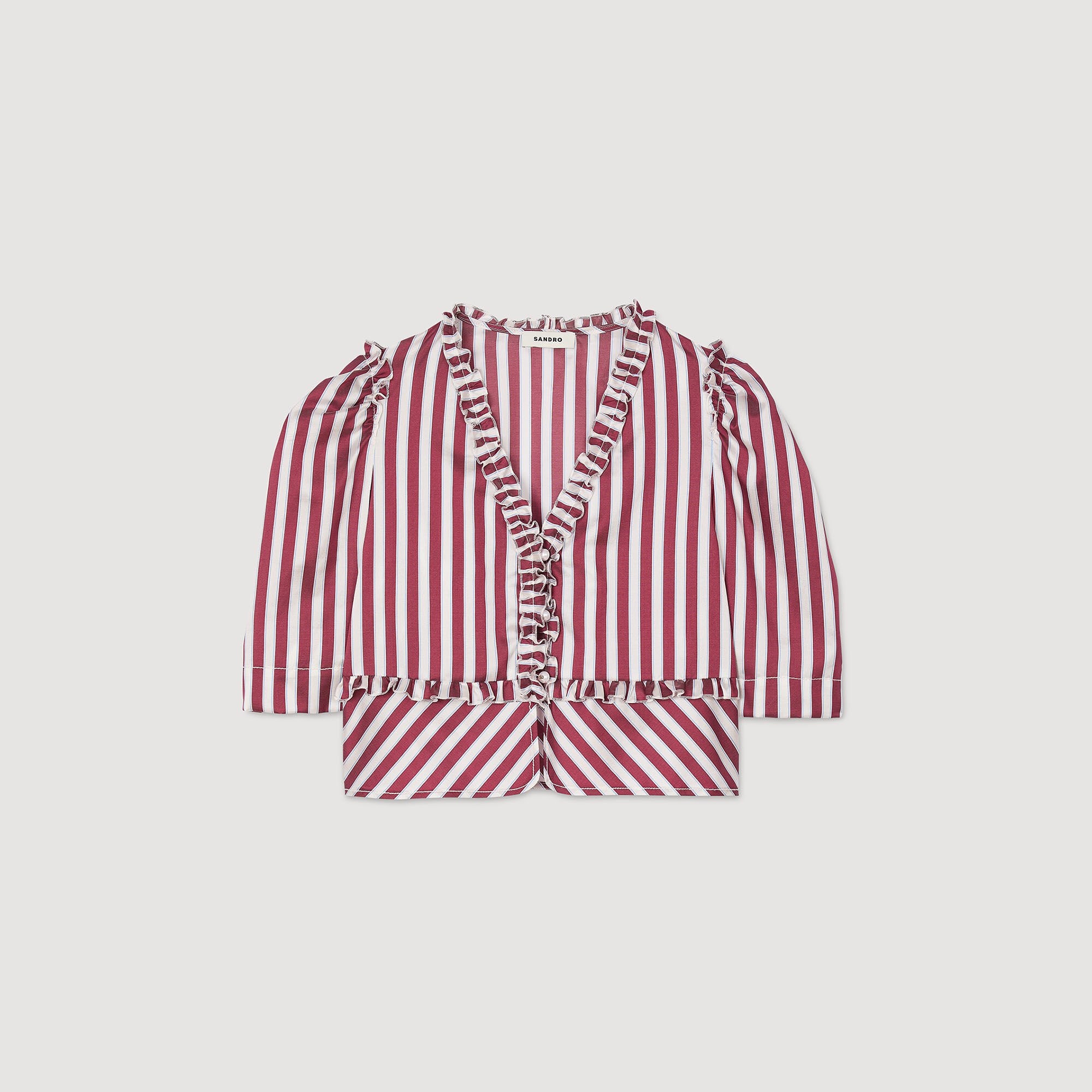RUFFLED STRIPED SHIRT - 6