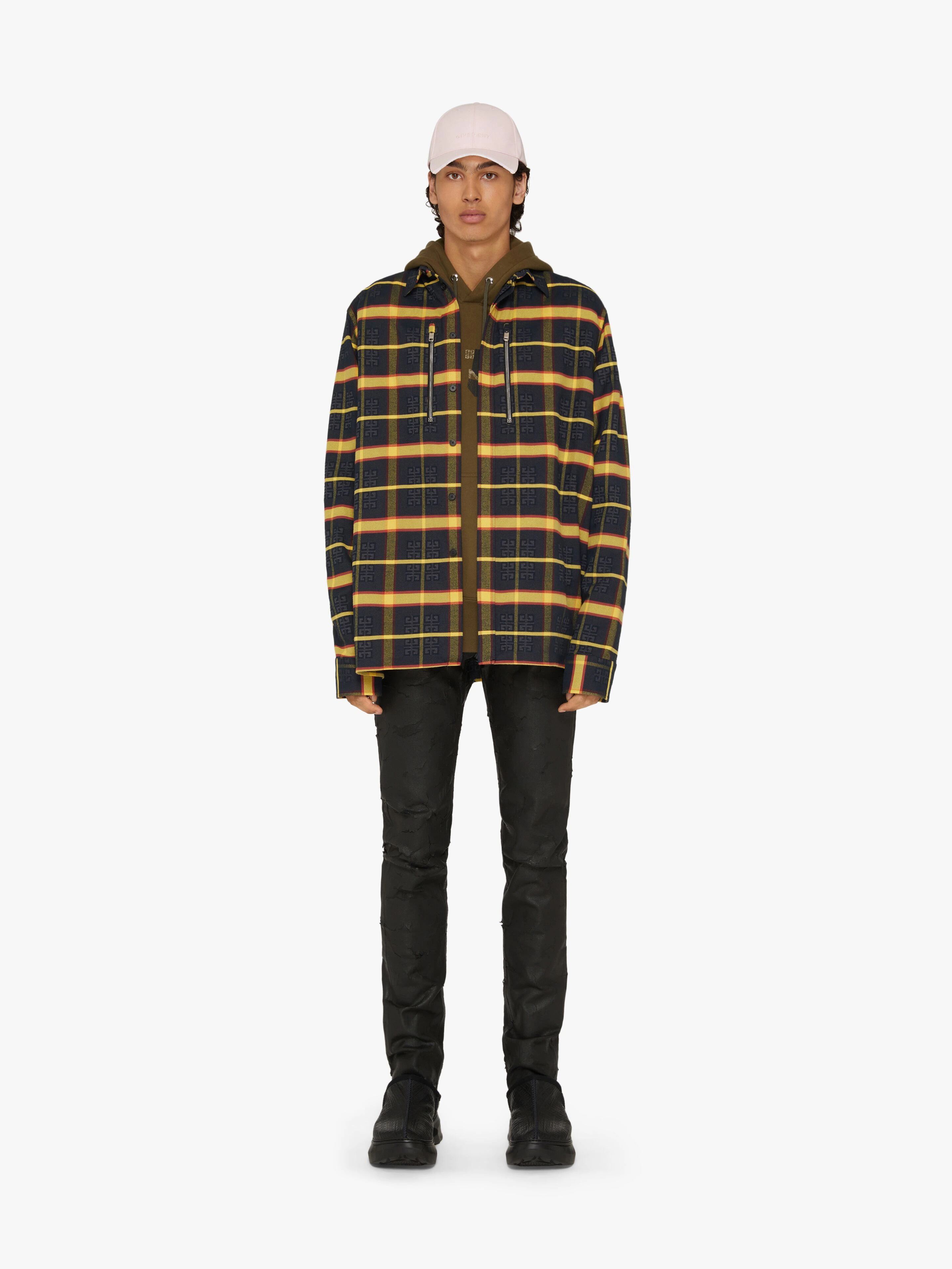 4G OVERSIZED CHECKED OVERSHIRT IN FLANNEL - 2