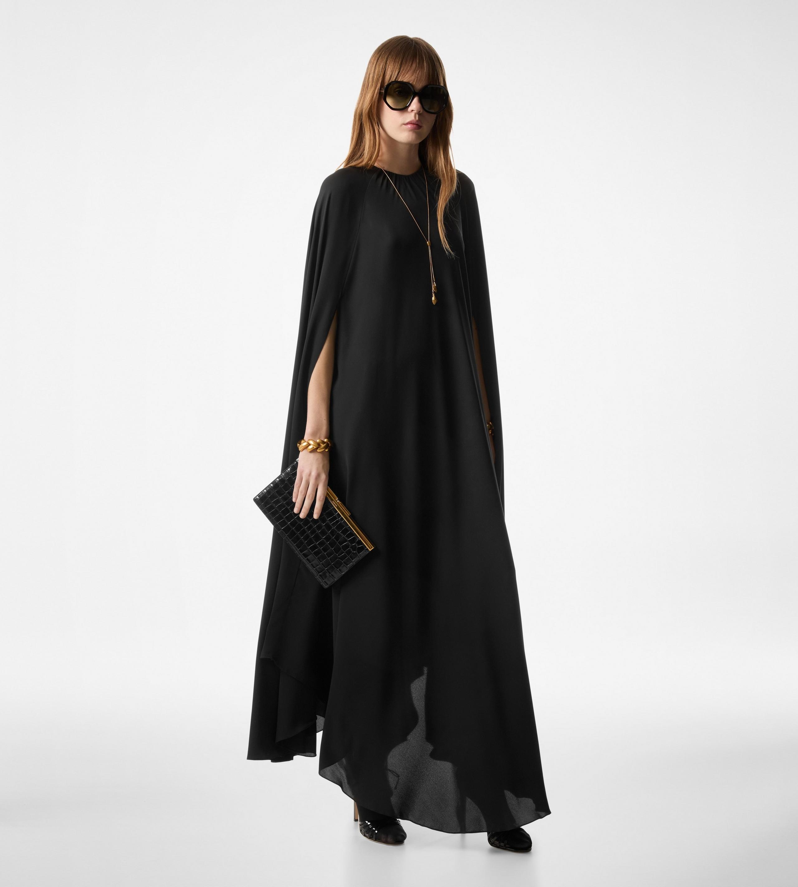 SOFT SILK STRETCH CADY KAFTAN - 3