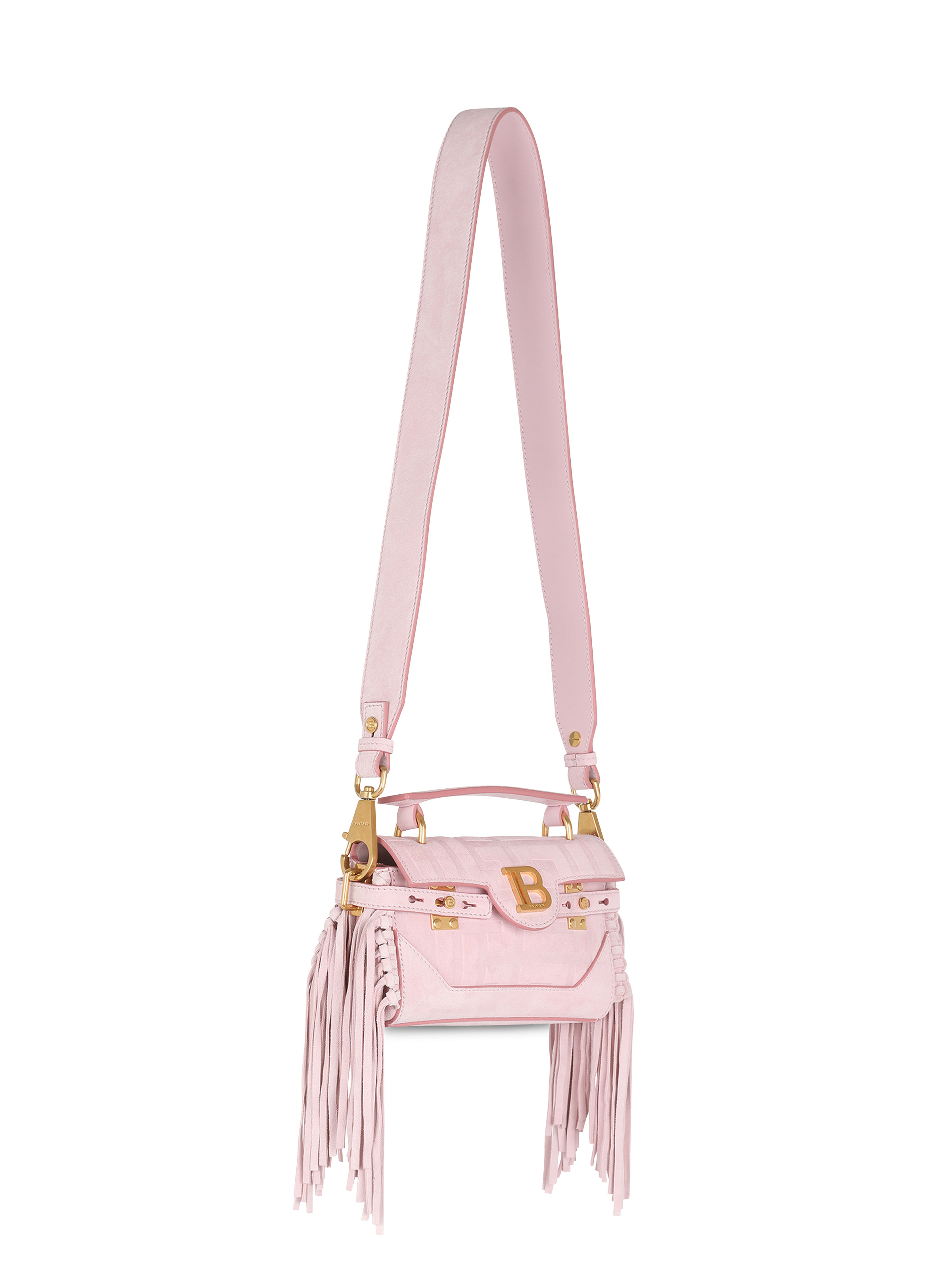 Suede B-Buzz 19 baguette bag with fringe - 3