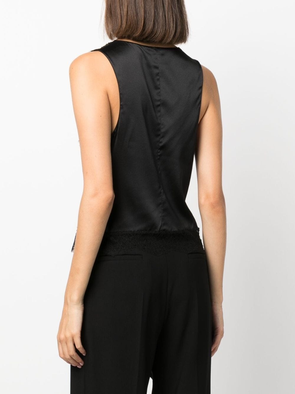 silk-satin lace camisole top - 4