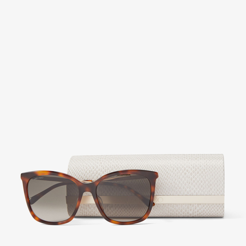 Nerea/G Havana Square Frame Sunglasses with Swarovski Crystals 4