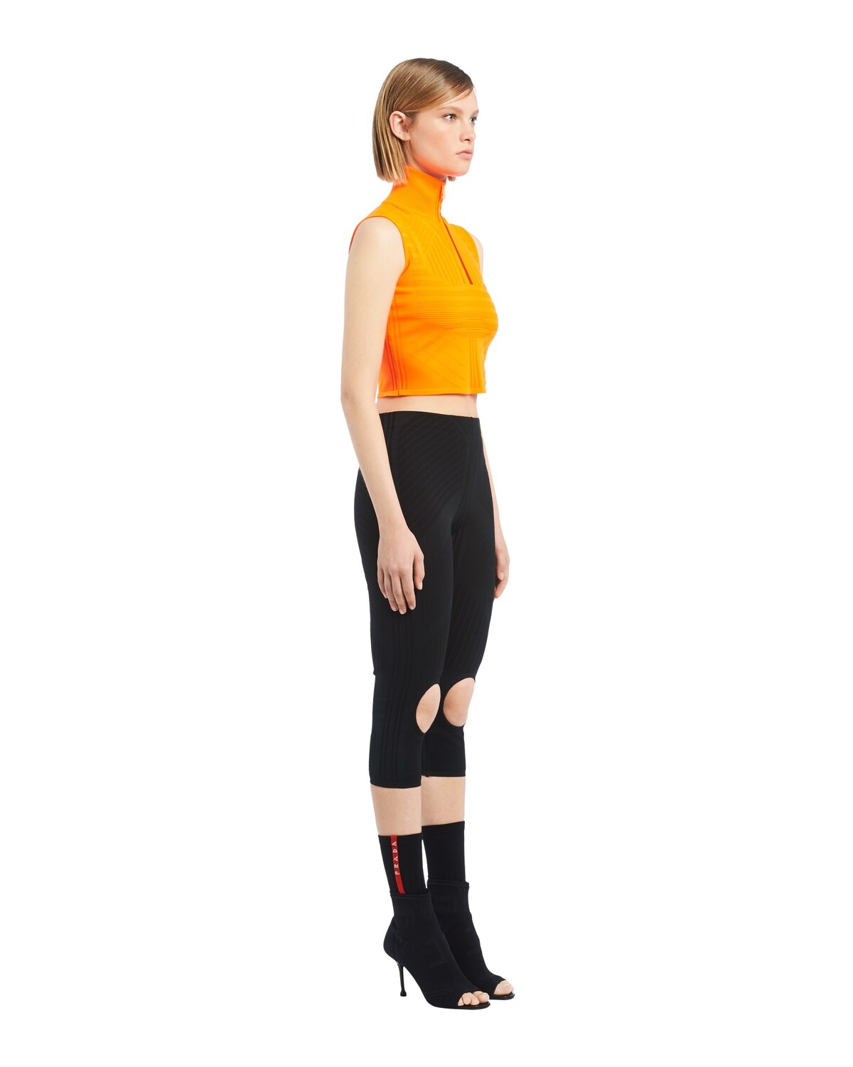 Polyester cut-out leggings - 3