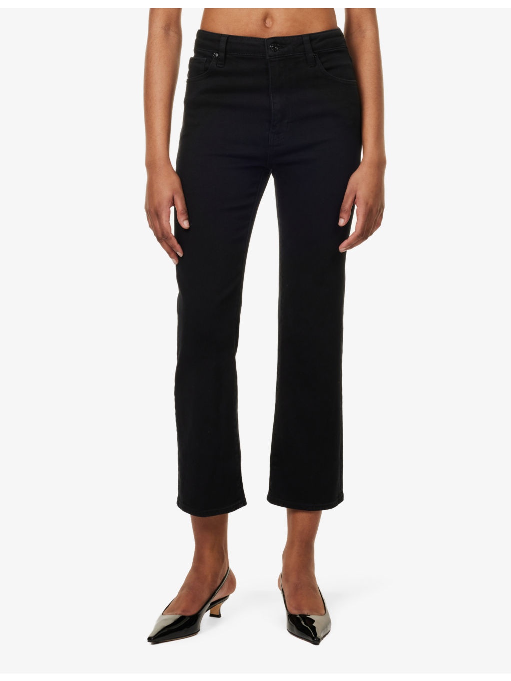The Reboot Crop Flared Straight-Leg High-Rise Stretch-Denim Blend Jeans - 3