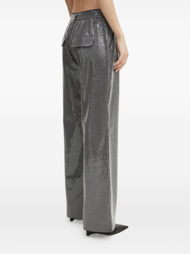 sequin-embellished straight-leg trousers 3