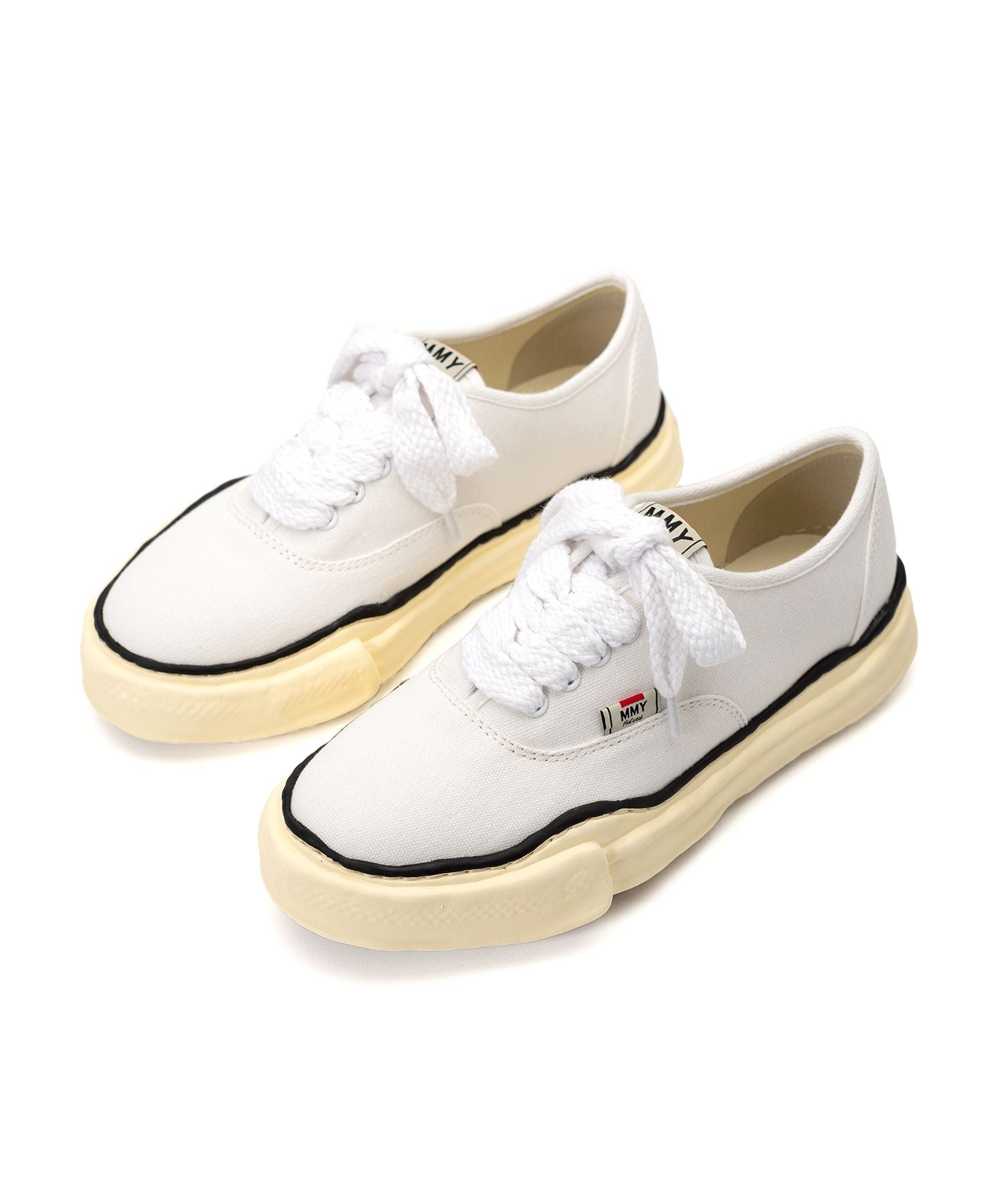 Maison MIHARA YASUHIRO BAKER Vintage-Like OG Sole Canvas Low-top Sneaker 'White' A09FW735-WHT - 2