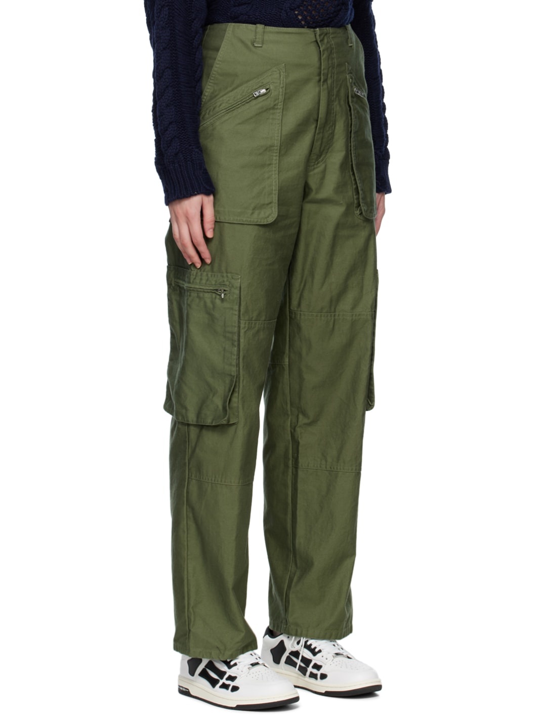 Khaki Cargo Pocket Trousers - 2