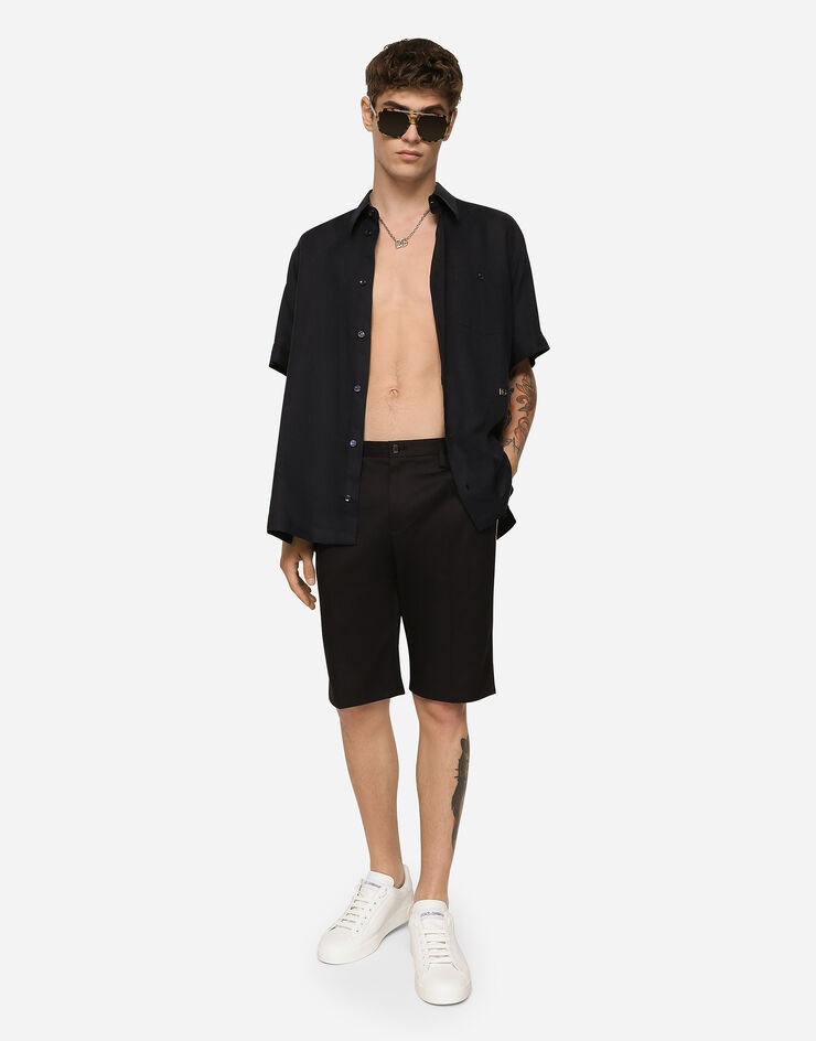Linen Hawaiian shirt with DG hardware - 3