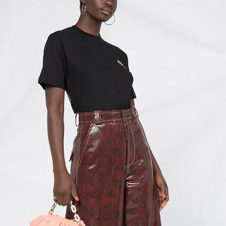 (WMNS) OFF-WHITE Arrow Printing Short Sleeve Black OWAA049E20JER0141001 - 5