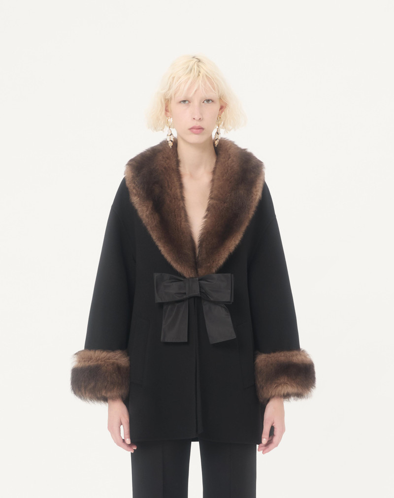 COMPACT DRAP CABAN WITH SHEARLING 4
