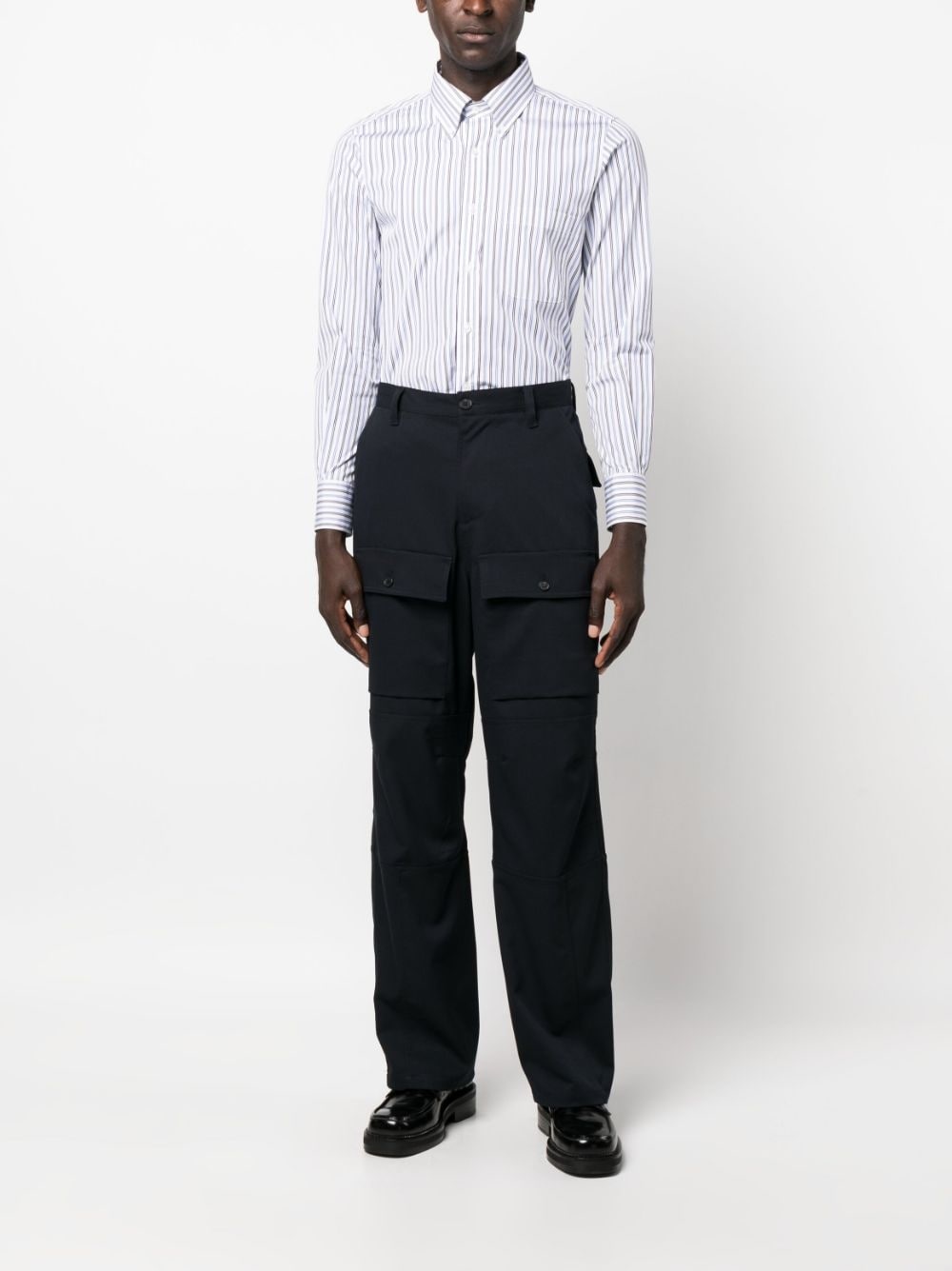 striped poplin shirt - 2
