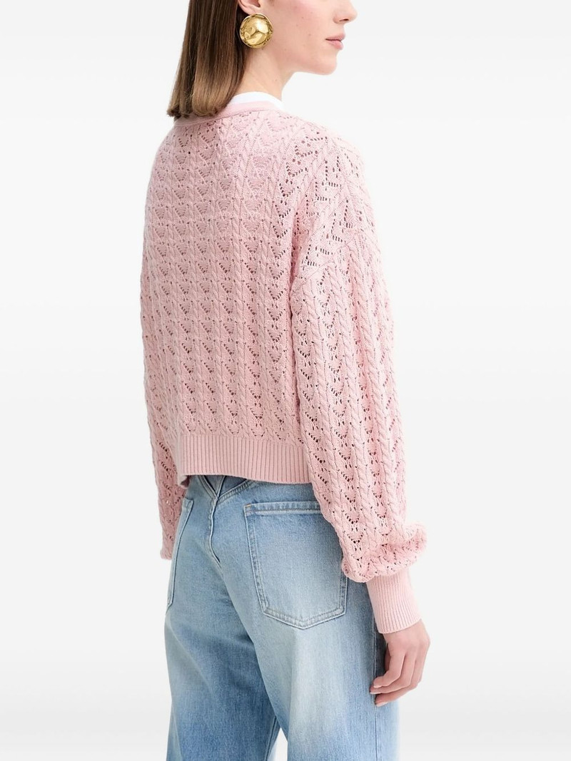 GUESS USA tie-front open-knit cardigan outlook