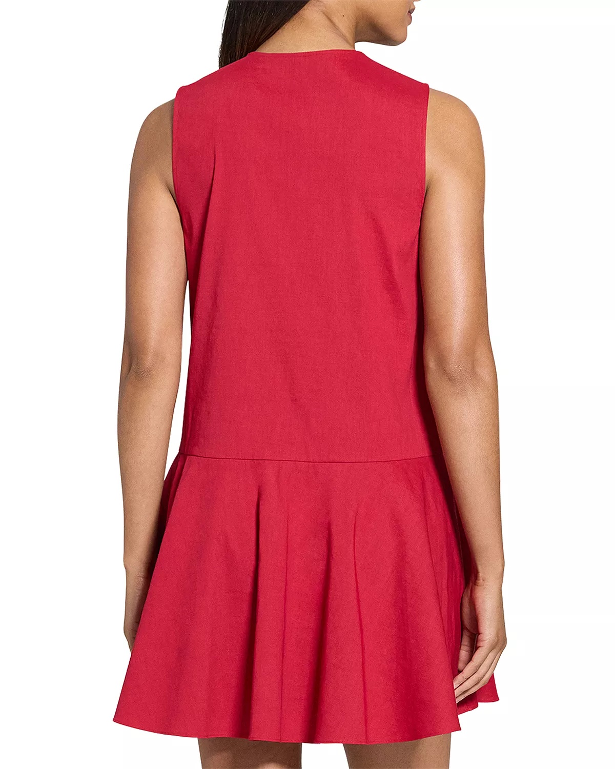 Sleeveless Linen Blend Mini Dress - 3
