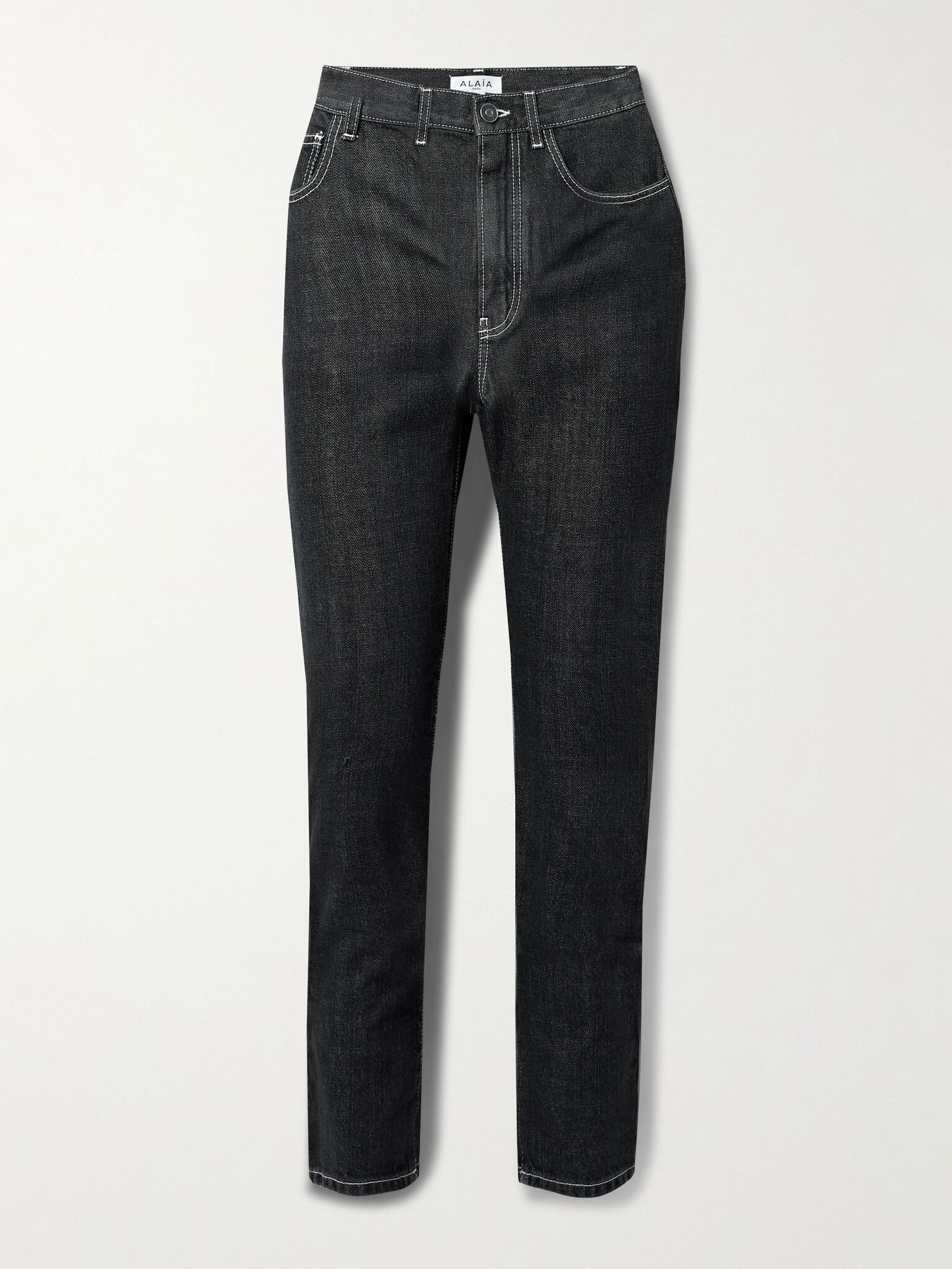 Archetypes high-rise slim-leg jeans Black - 1