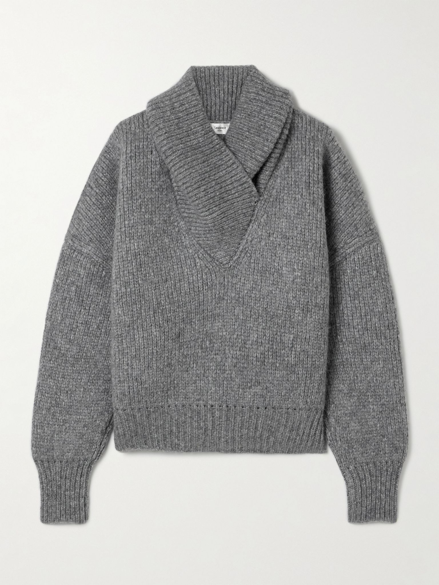Alpaca-blend turtleneck sweater Gray - 1