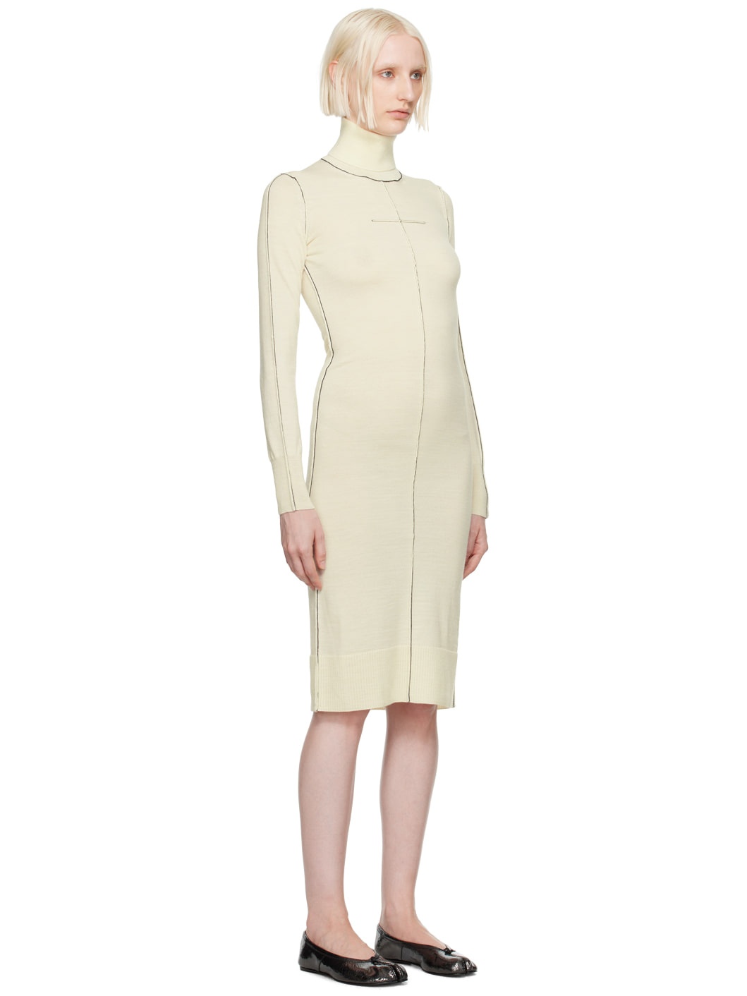Off-White Turtleneck Midi Dress - 2