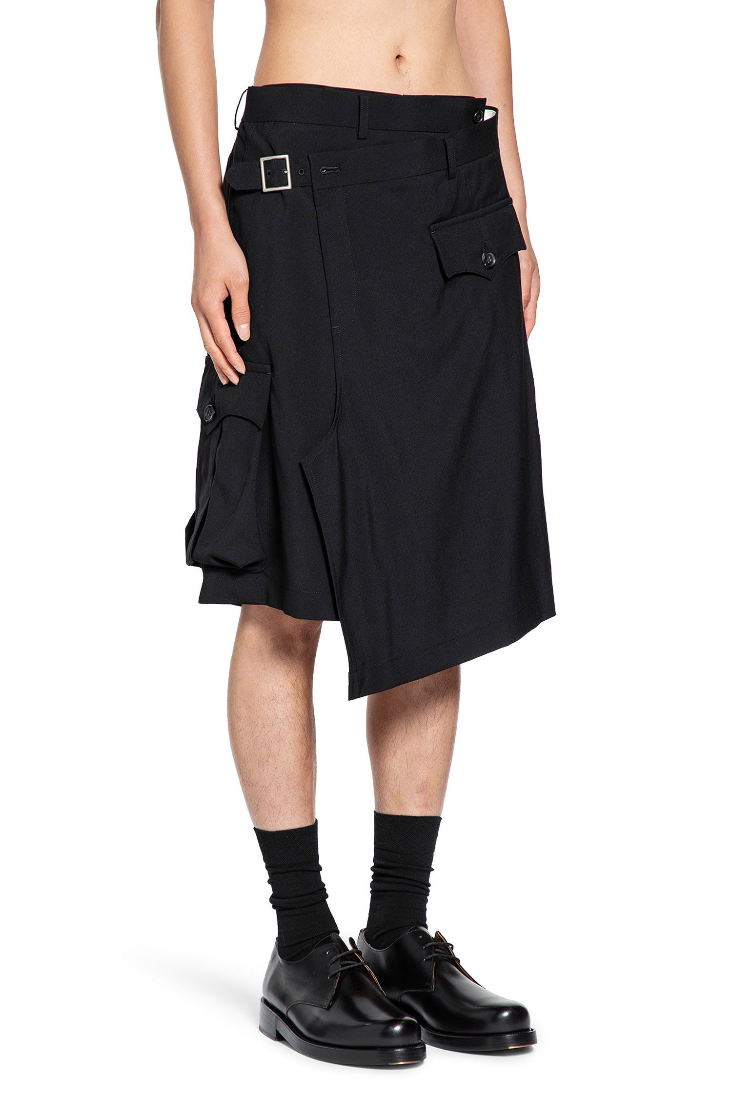 Asymmetric Overlay Shorts - 2