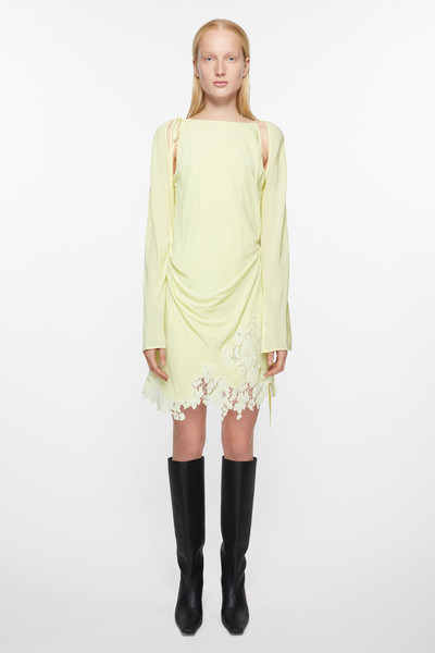 Acne Studios Lace trim dress - Fluo yellow outlook