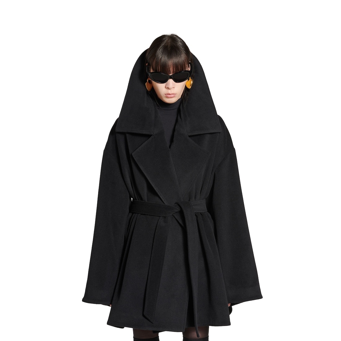Women's High Collar Jacket in Black - 5