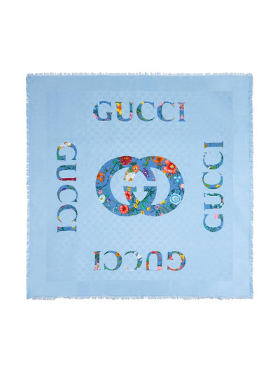 GUCCI Flora logo-print scarf outlook