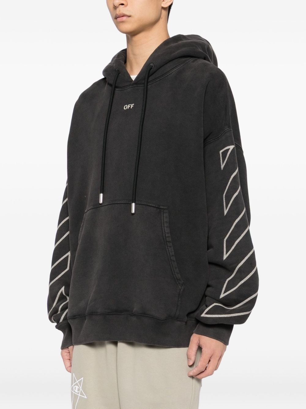 arrow-print hoodie - 3