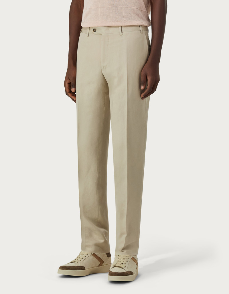Canali NATURAL PANTS IN SILK AND LINEN outlook