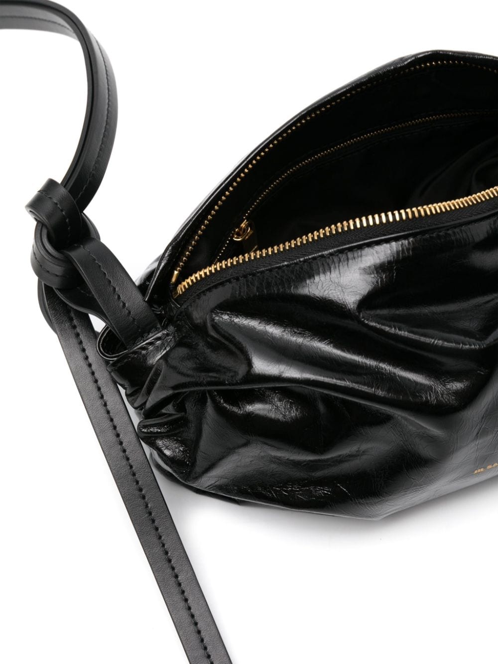 small logo-foil-print leather bag - 5
