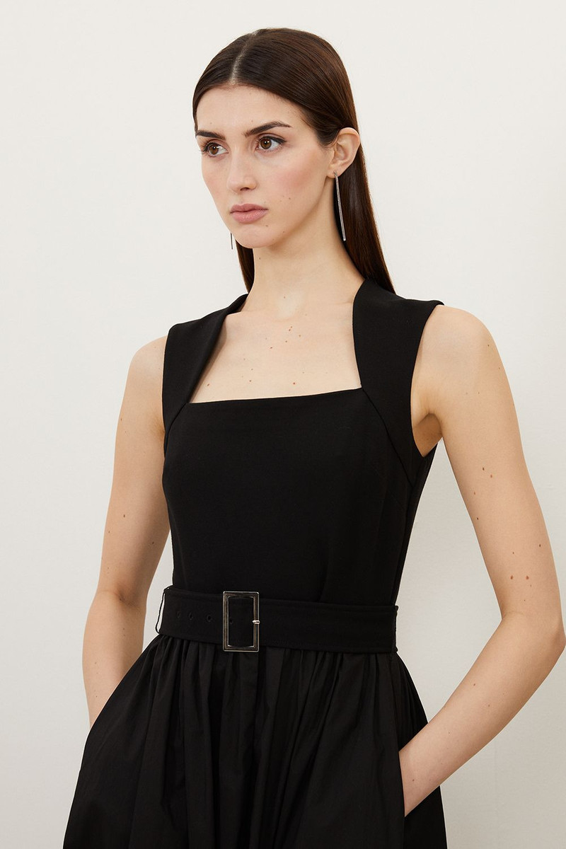 KAREN MILLEN Petite Scoop Neck Jersey Cotton Mix Maxi Dress outlook