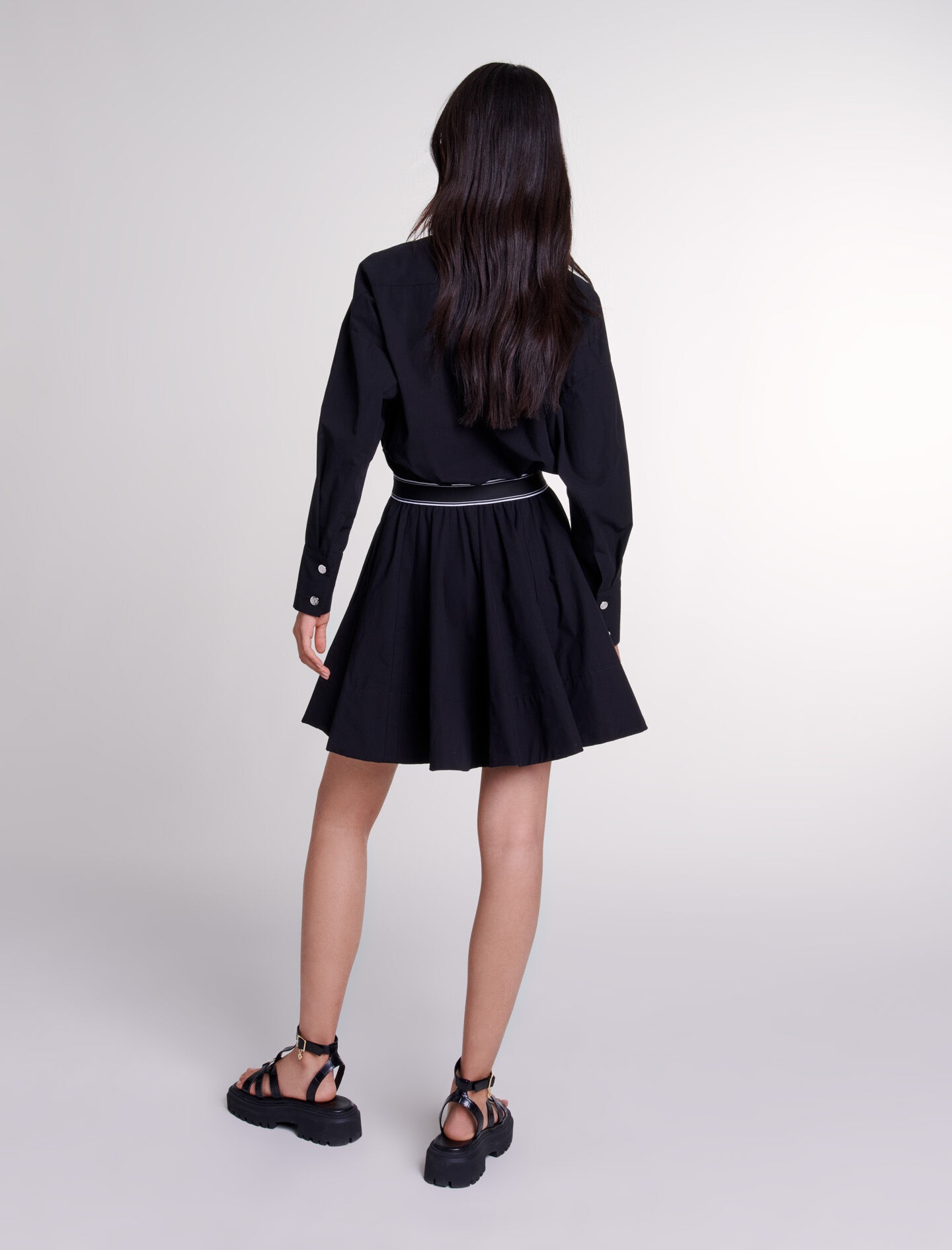 Short elasticated shirt dress - 4