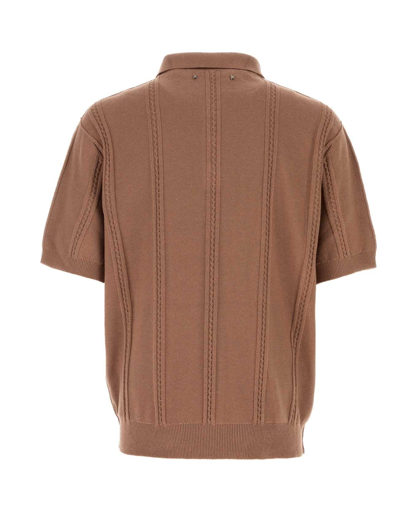 Dark Pink Cotton And Polyester Polo Shirt - 2