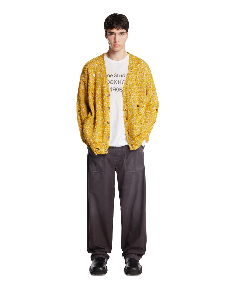 R13 Yellow Distressed Alpaca Cardigan outlook