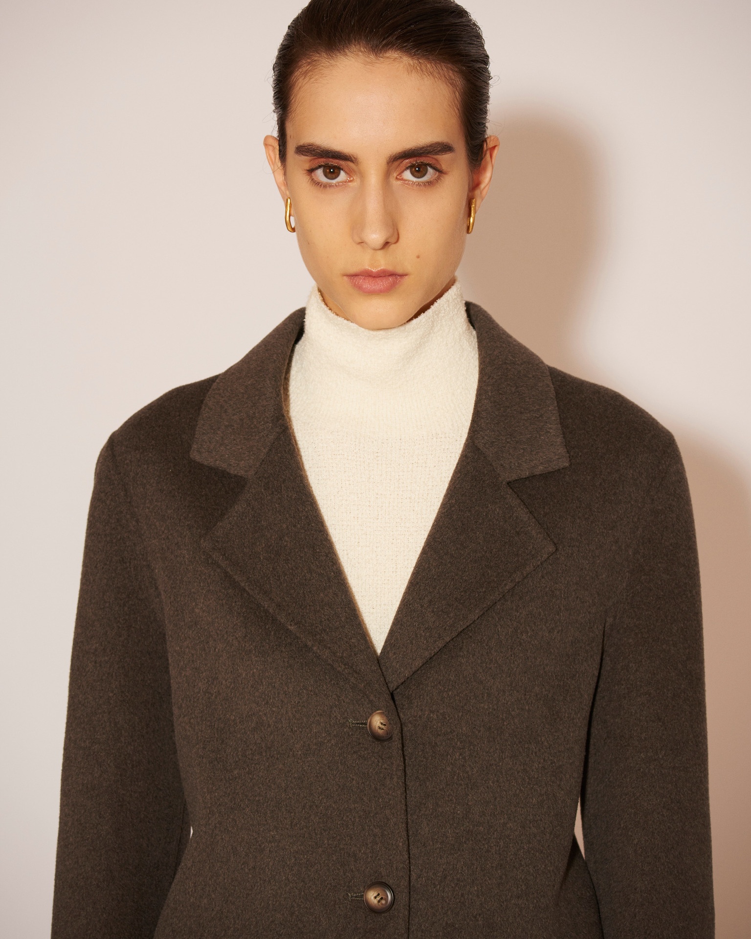 ILYS - Double wool flared coat - Grey - 5