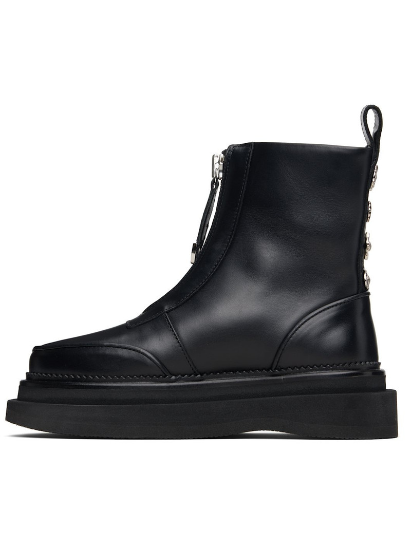 TOGA PULLA Black Hard Leather Boots outlook