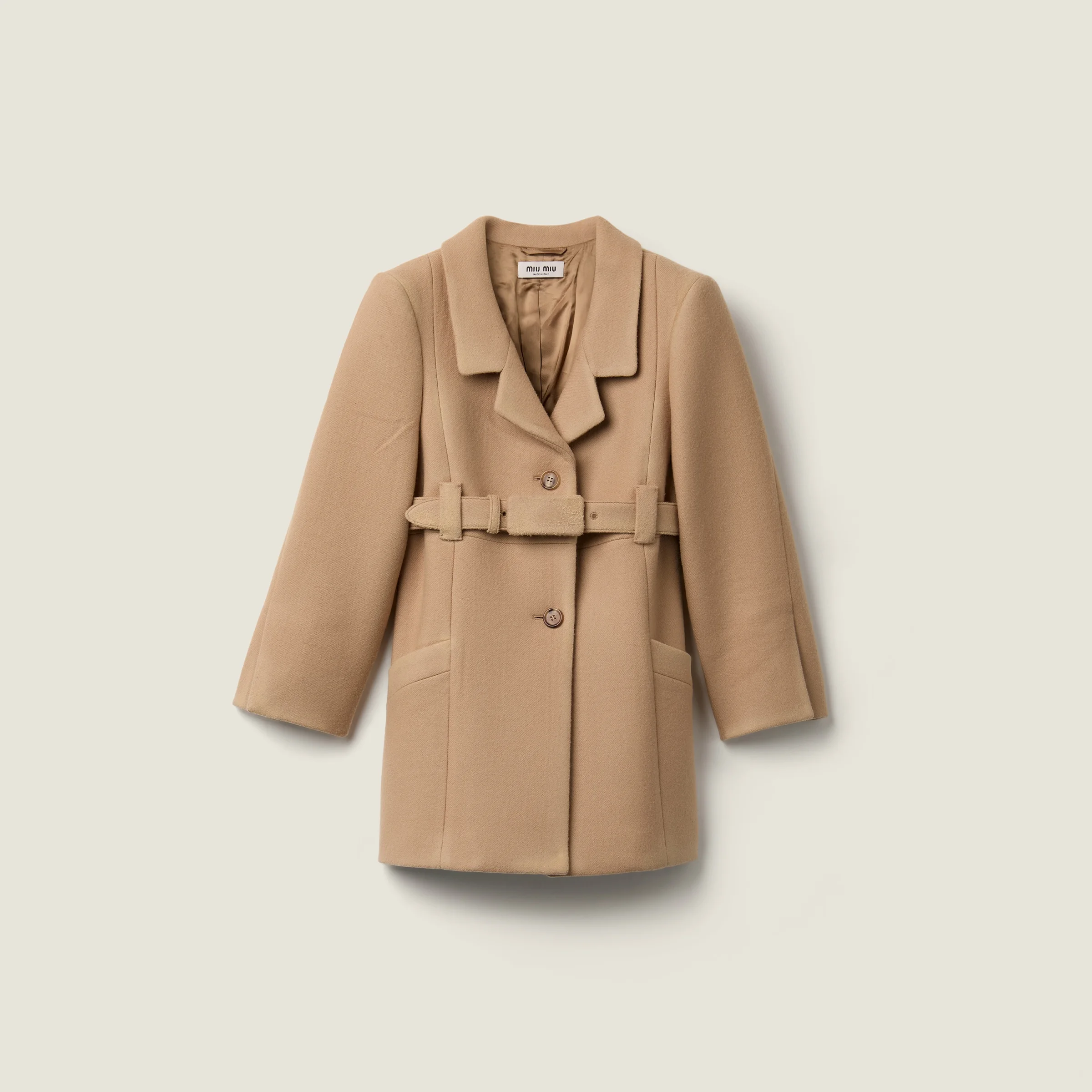 Single-breasted double wool coat - 1