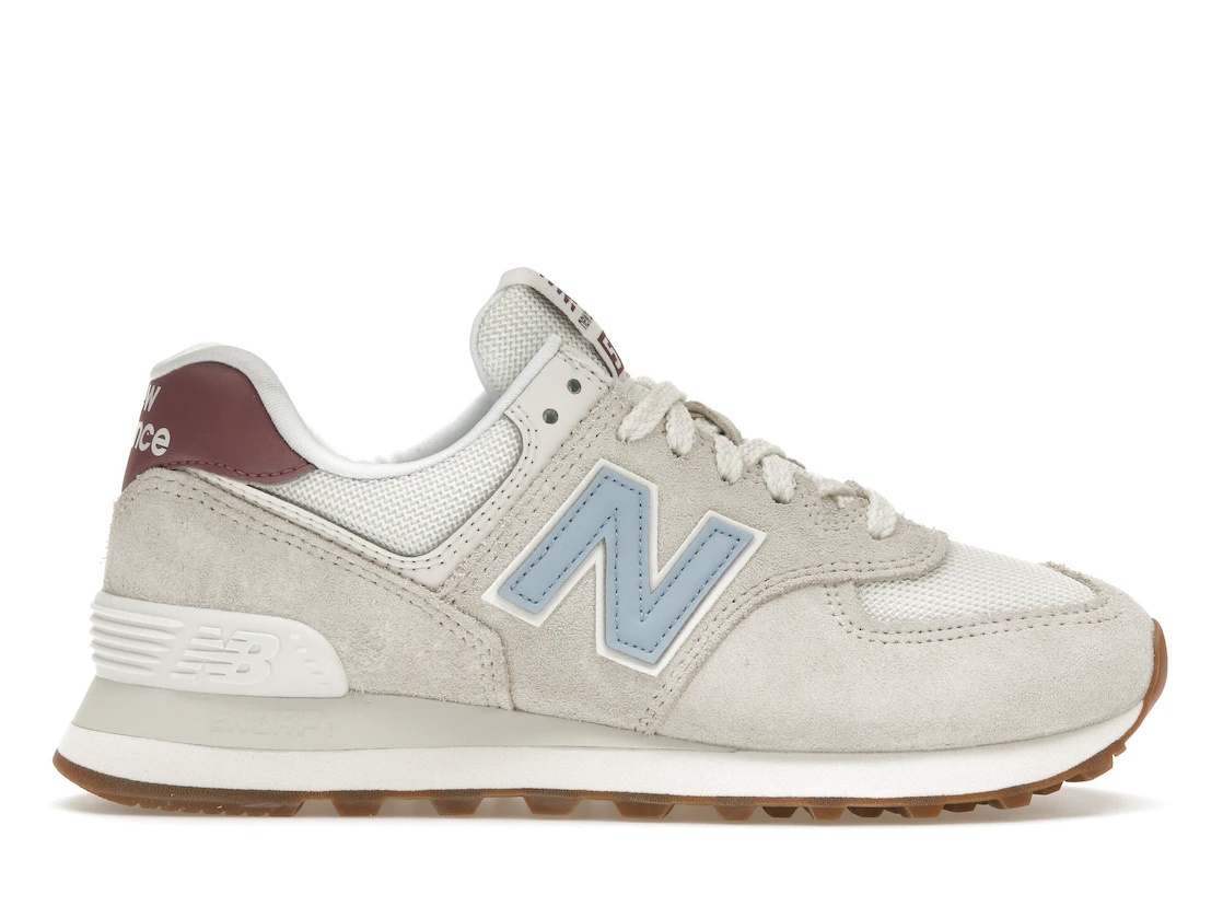 New Balance 574 Beige Baby Pink Ecru Blue (Women's) - 1