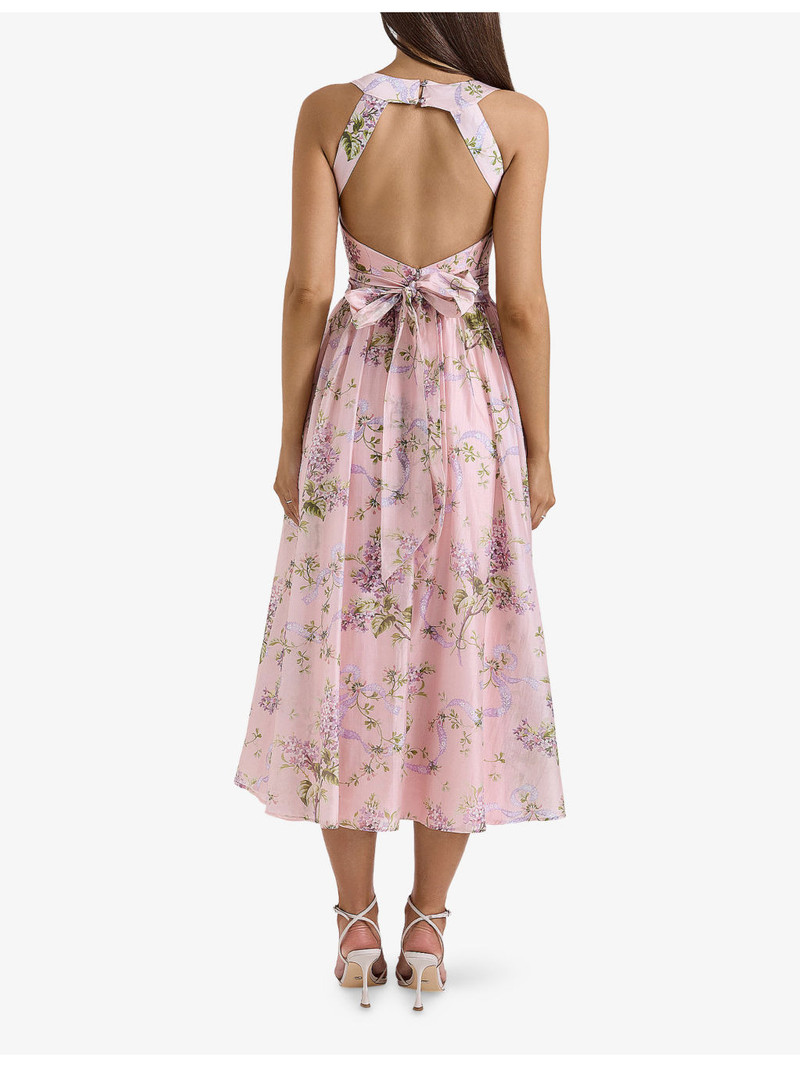 Minerva Floral-Print Chiffon Midi Sundress 4