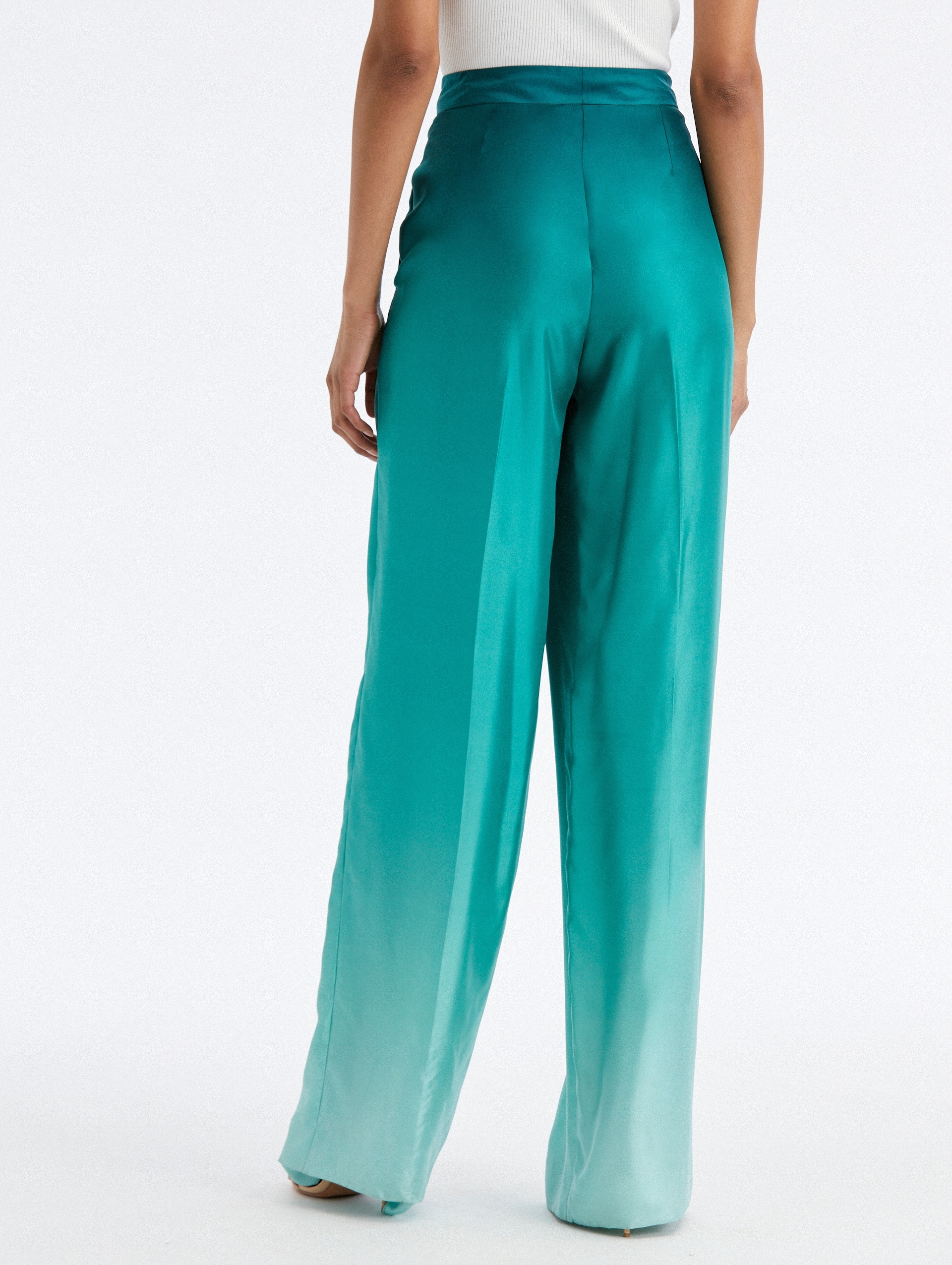 OMBRE SILK TWILL PANTS - 2