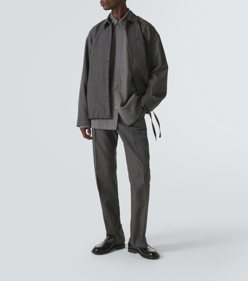 Jil Sander Checked virgin wool straight pants outlook