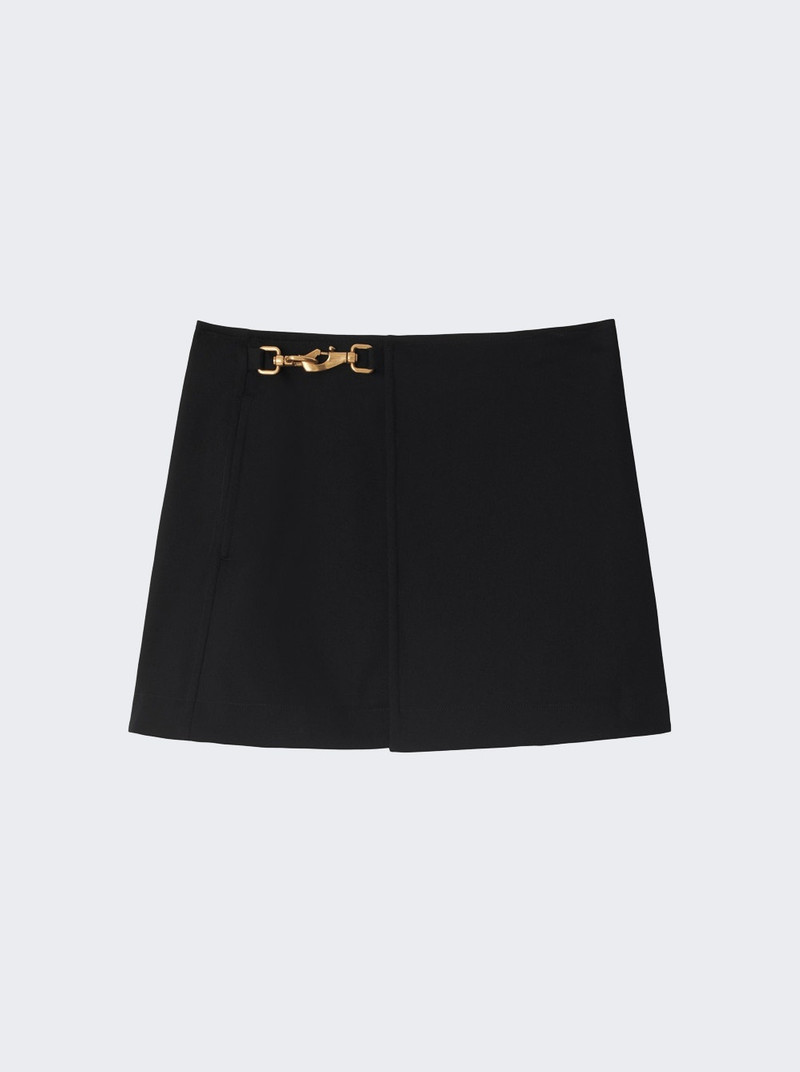 Wool Mini Skirt Black - 1