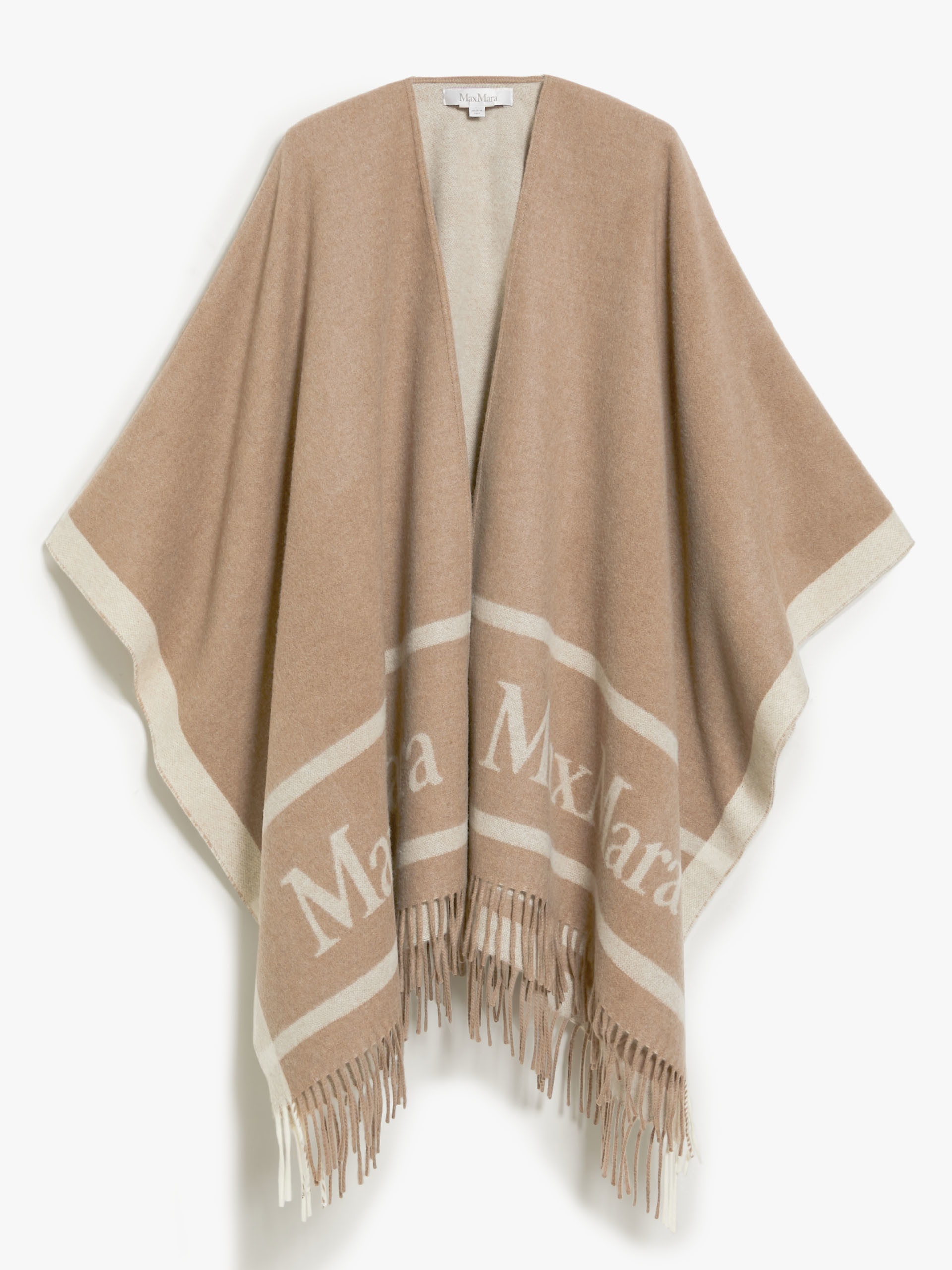HILDE Wool cloak with fringes - 1