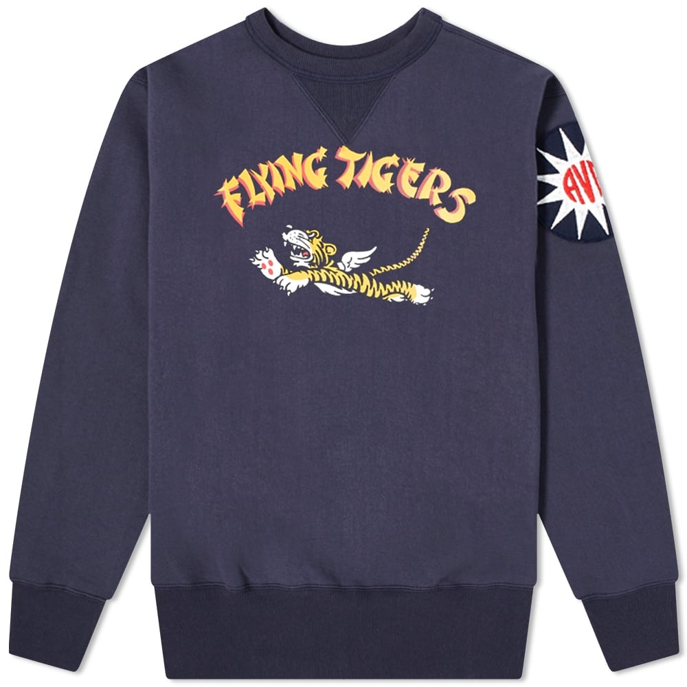 The Real McCoy's Flying Tigers Military Print Crew Sweat - 1